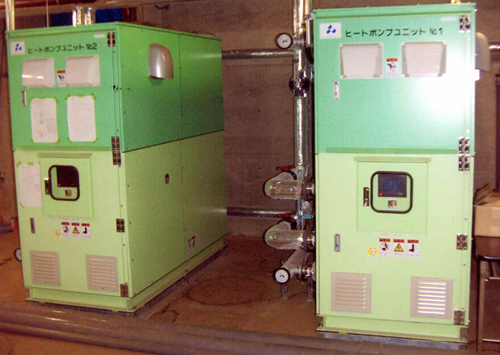 設置したヒートポンプ