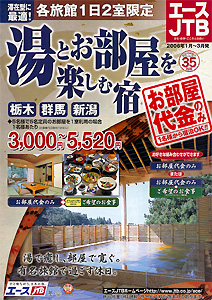 1ページで1旅館を紹介する力の込もったパンフレット