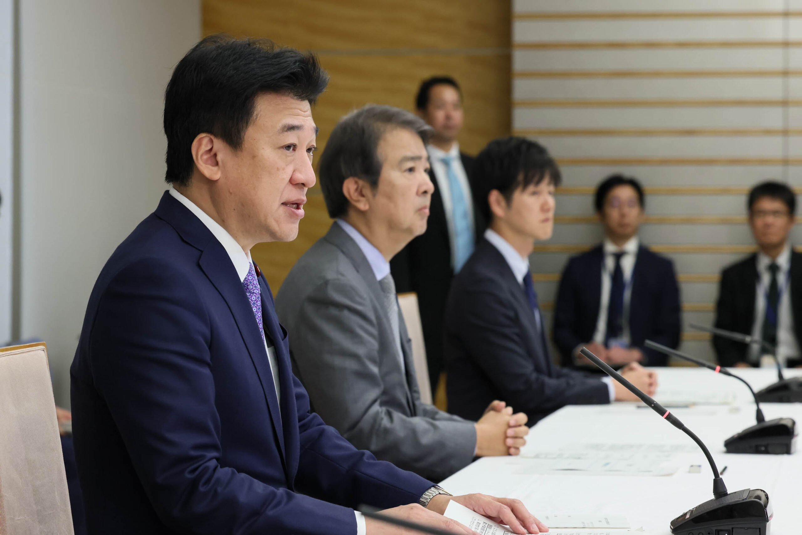 国もクマによる被害対策に乗り出した（会議のまとめを行う木原官房長官＝首相官邸HPから）