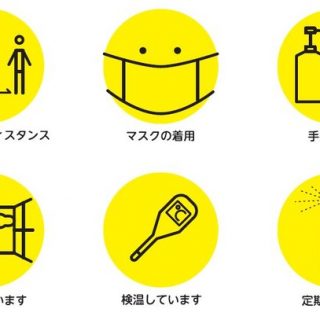 黒部 宇奈月温泉観光局 新型コロナウイルスの感染防止対策を表した絵文字 ピクトグラム 制作